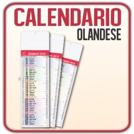 100 Calendari Olandesi Silhouette da muro - f.to 15,5x53,5 cm