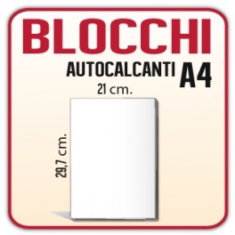 100 Blocchi Autocopianti A4 (210x297 mm) - triplice copia 50x3